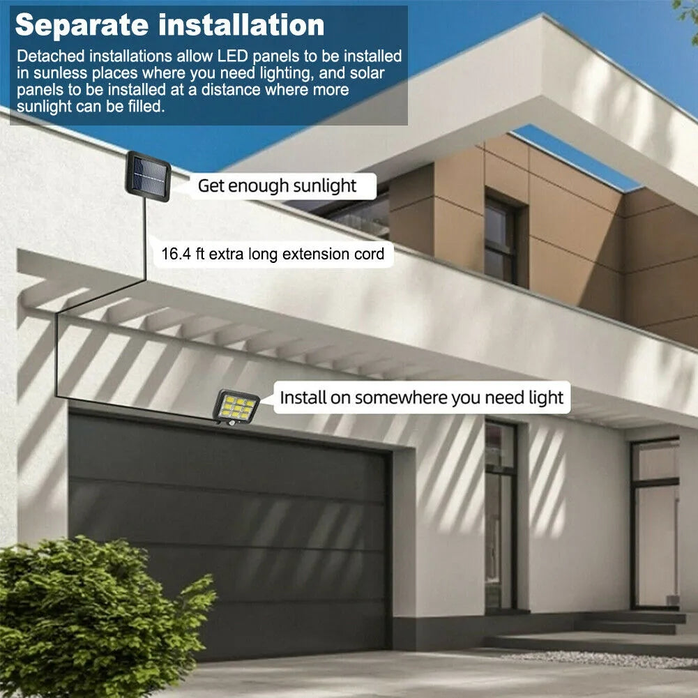 1pcs 108 COB Solar Powered Light Outdoor RIP Motion Sensor Sunlight Wall Emergency Street Security