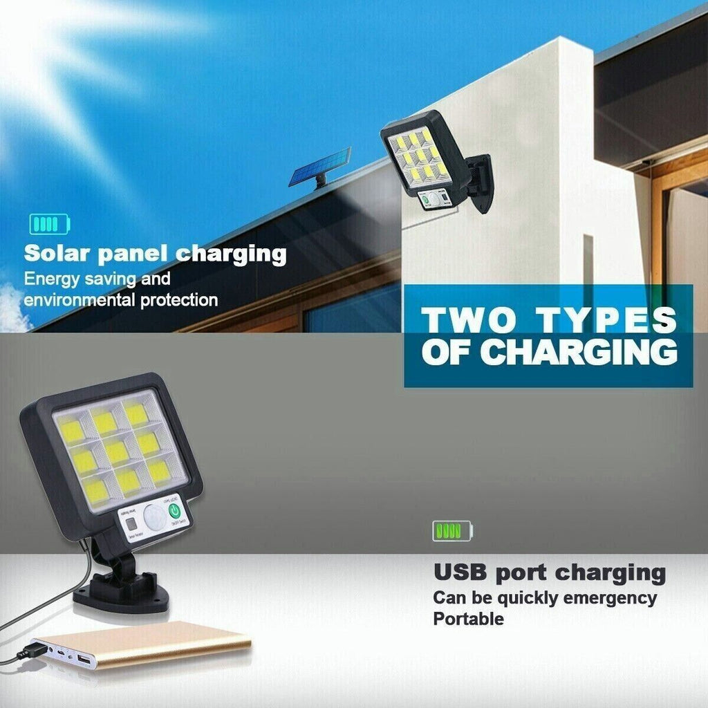 1pcs 108 COB Solar Powered Light Outdoor RIP Motion Sensor Sunlight Wall Emergency Street Security