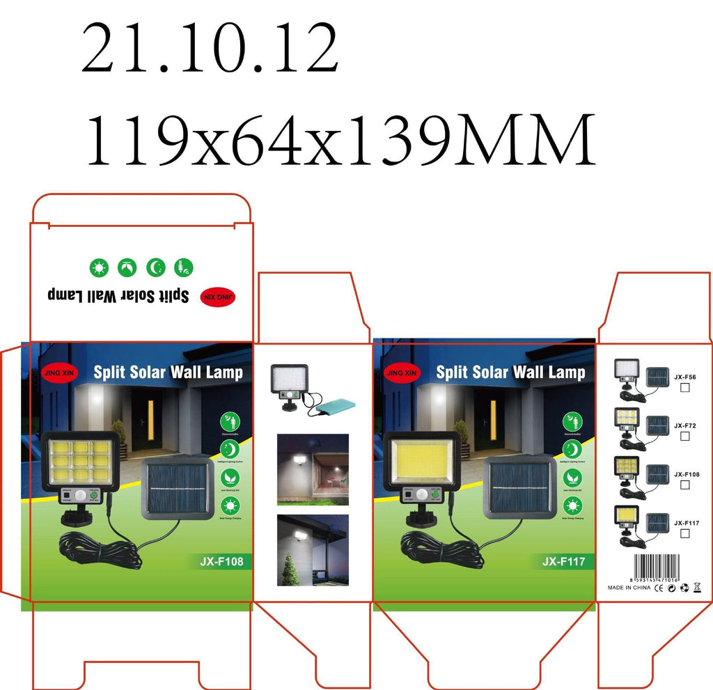 1pcs 108 COB Solar Powered Light Outdoor RIP Motion Sensor Sunlight Wall Emergency Street Security